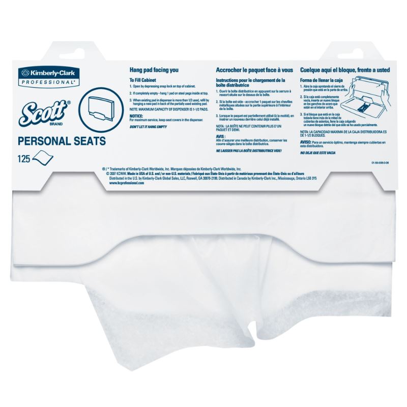 Scott Personal Toilet Seat Cover 125 Count (24 per case)